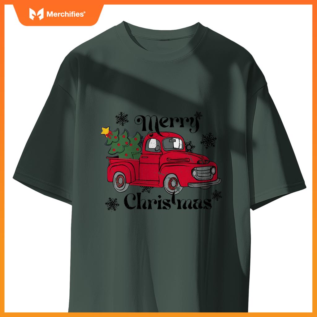 Merry Christmas Red Truck T-Shirt