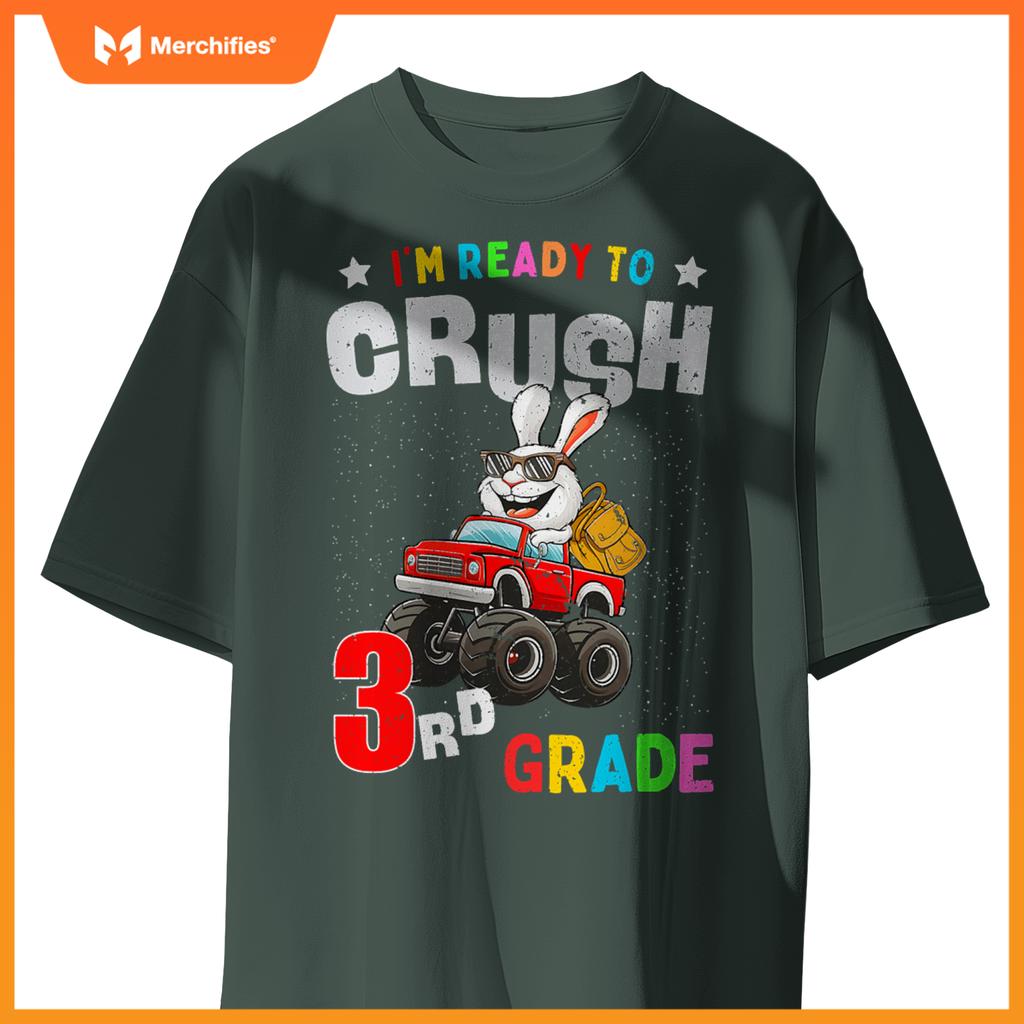 Im Ready To Crush 3Rd Grade Rabbit Monster Truck T-Shirt