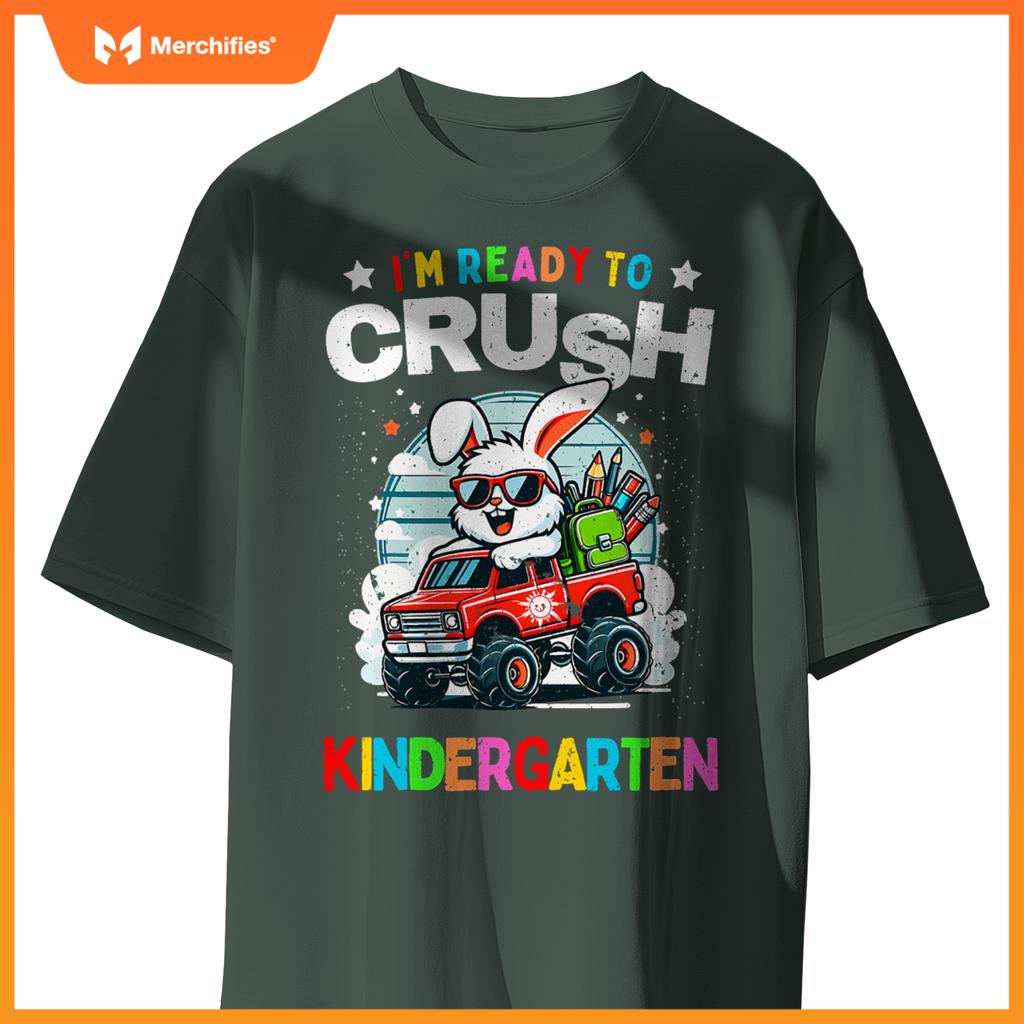 Im Ready To Crush Kindergarten Rabbit Monster Truck T-Shirt