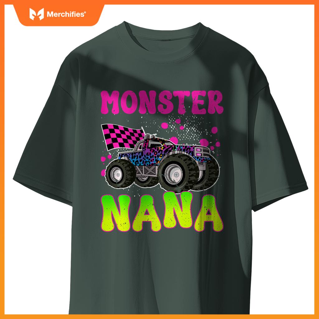 Monster Nana Proud Monster Truck Nana Grandma T-Shirt