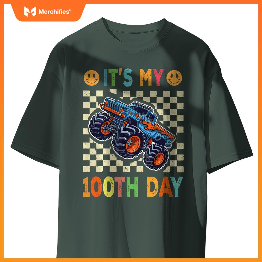 It's My 100th Day Happy 100 Days Of School Monster Truck T-Shirt
