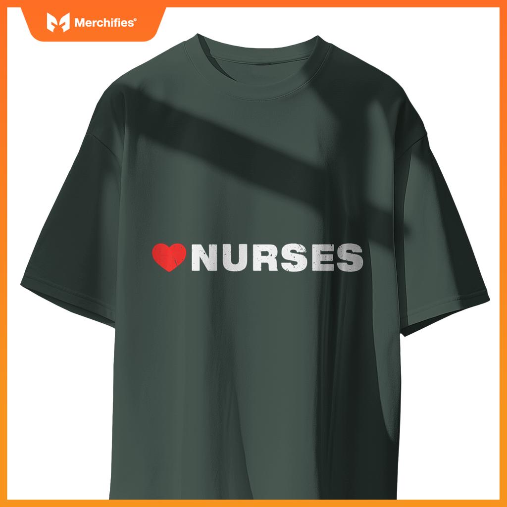 Love Nurses, Minimalist Aesthetic, Like Heart Nurses T-Shirt