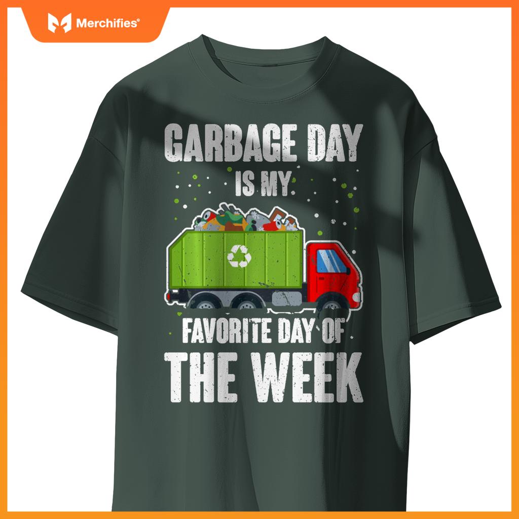 Garbage Uniform Trash Kids Garbage Man Costume Truck T-Shirt