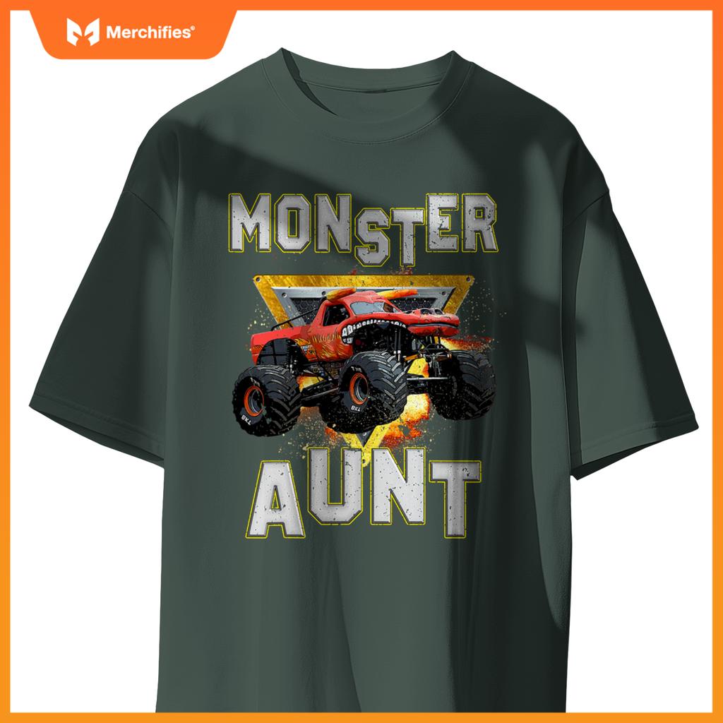Monster Truck Aunt Monster Truck Are My Jam Truck Lovers T-Shirt