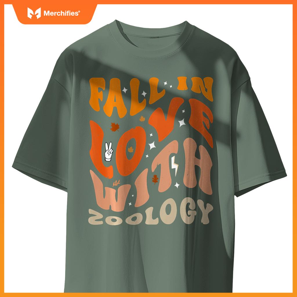 Fall In Love With Zoology Teacher Outfit Groovy Thanksgiving