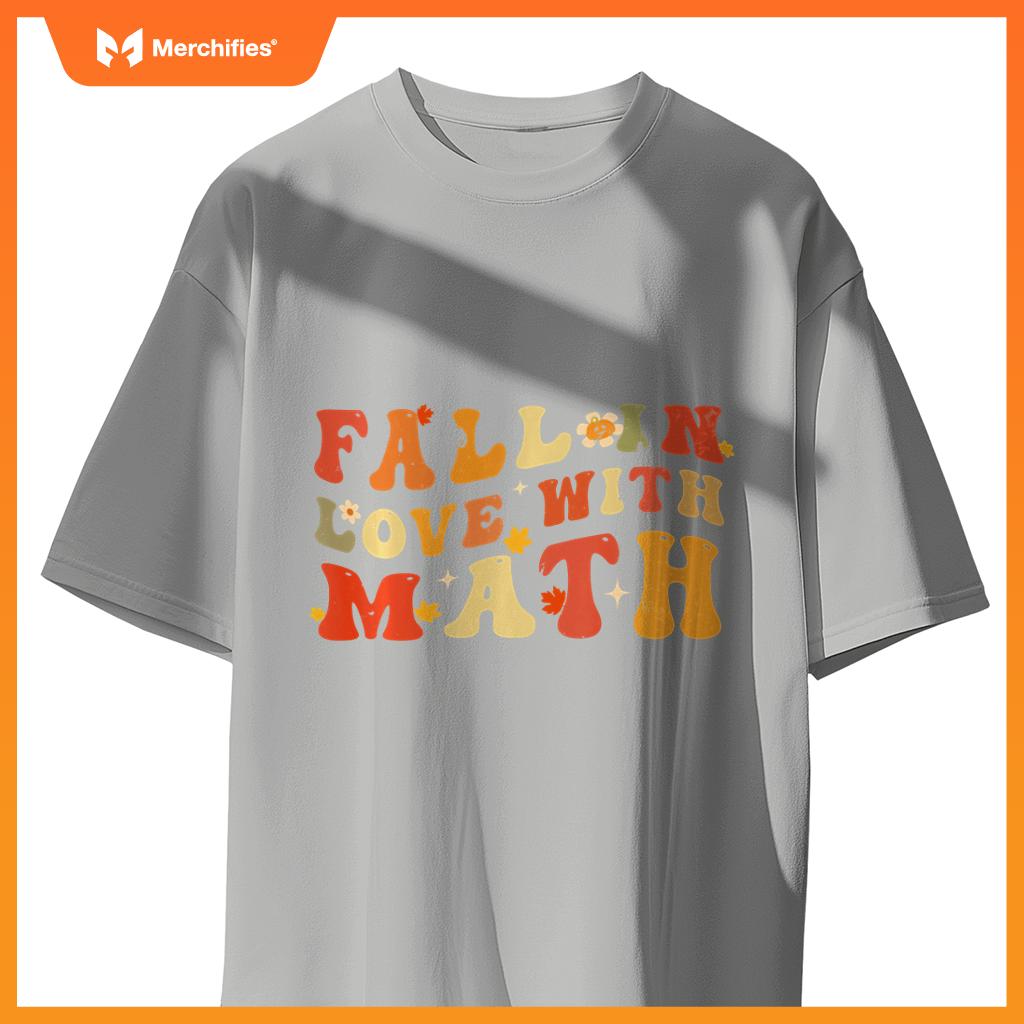 Fall In Love with Math Retro Thanksgiving Math Teacher Fall