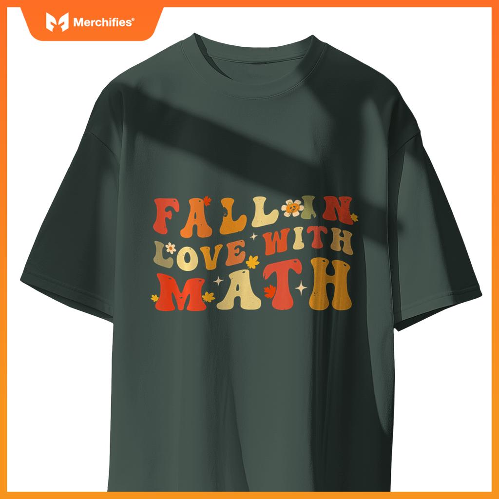 Fall In Love with Math Retro Thanksgiving Math Teacher Fall