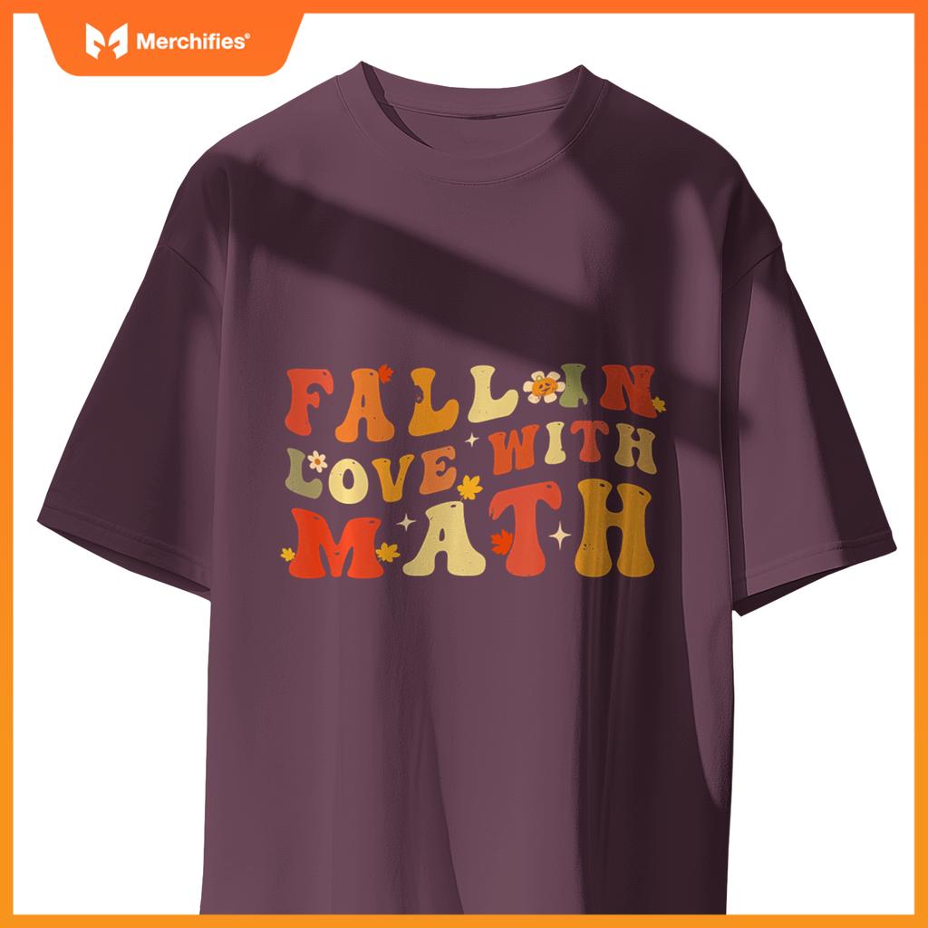Fall In Love with Math Retro Thanksgiving Math Teacher Fall