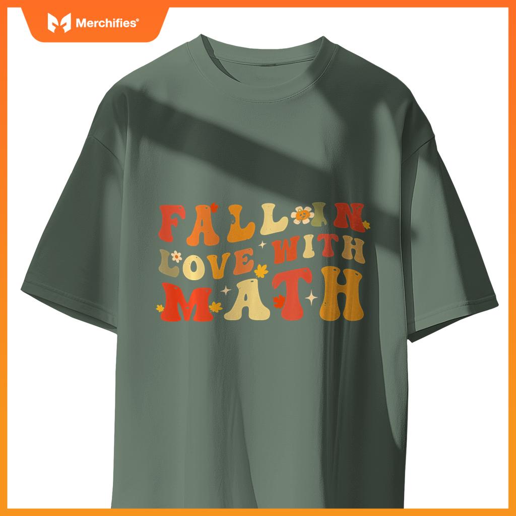 Fall In Love with Math Retro Thanksgiving Math Teacher Fall