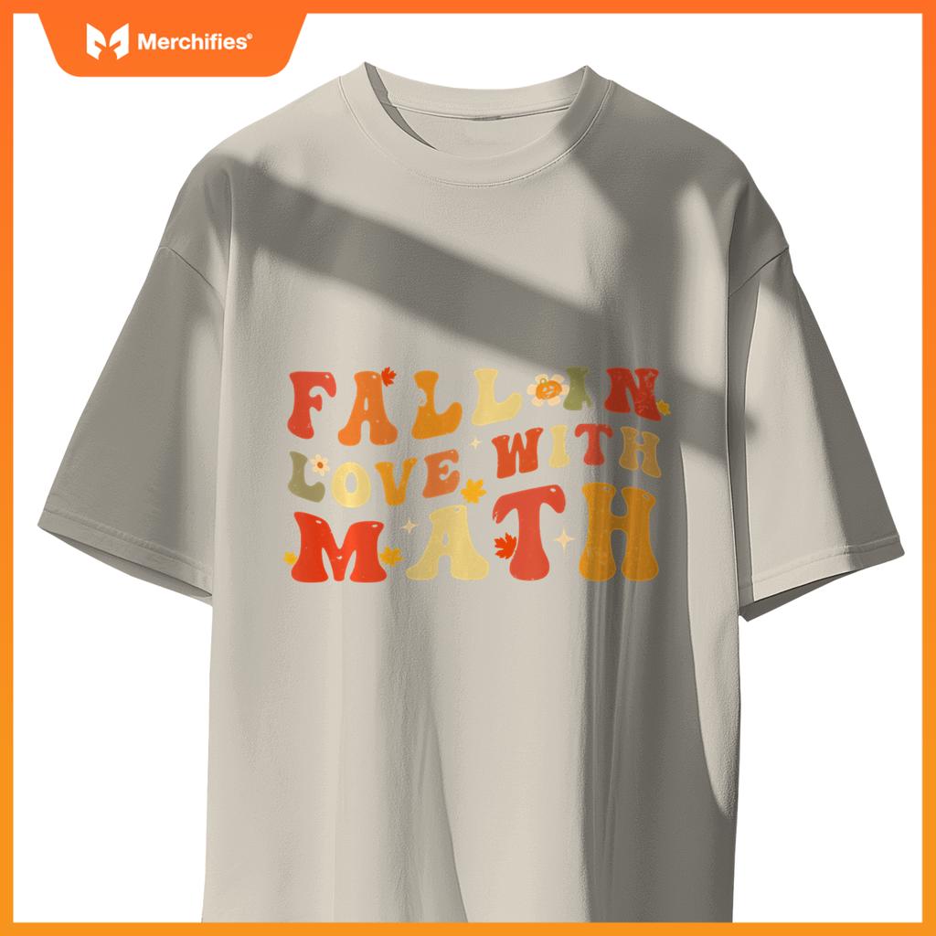 Fall In Love with Math Retro Thanksgiving Math Teacher Fall