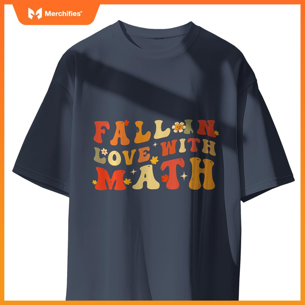 Fall In Love with Math Retro Thanksgiving Math Teacher Fall