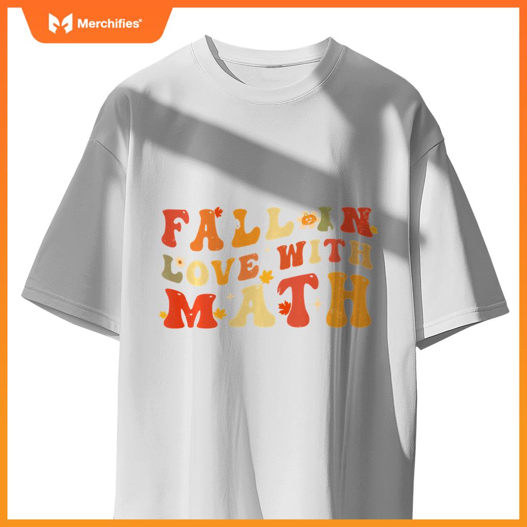 Fall In Love with Math Retro Thanksgiving Math Teacher Fall