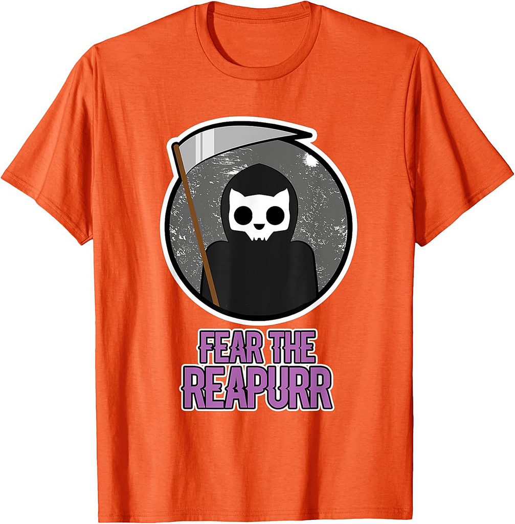 Fear The Reapurr for Cat Lover - Cat Reaper - Halloween T-Shirt