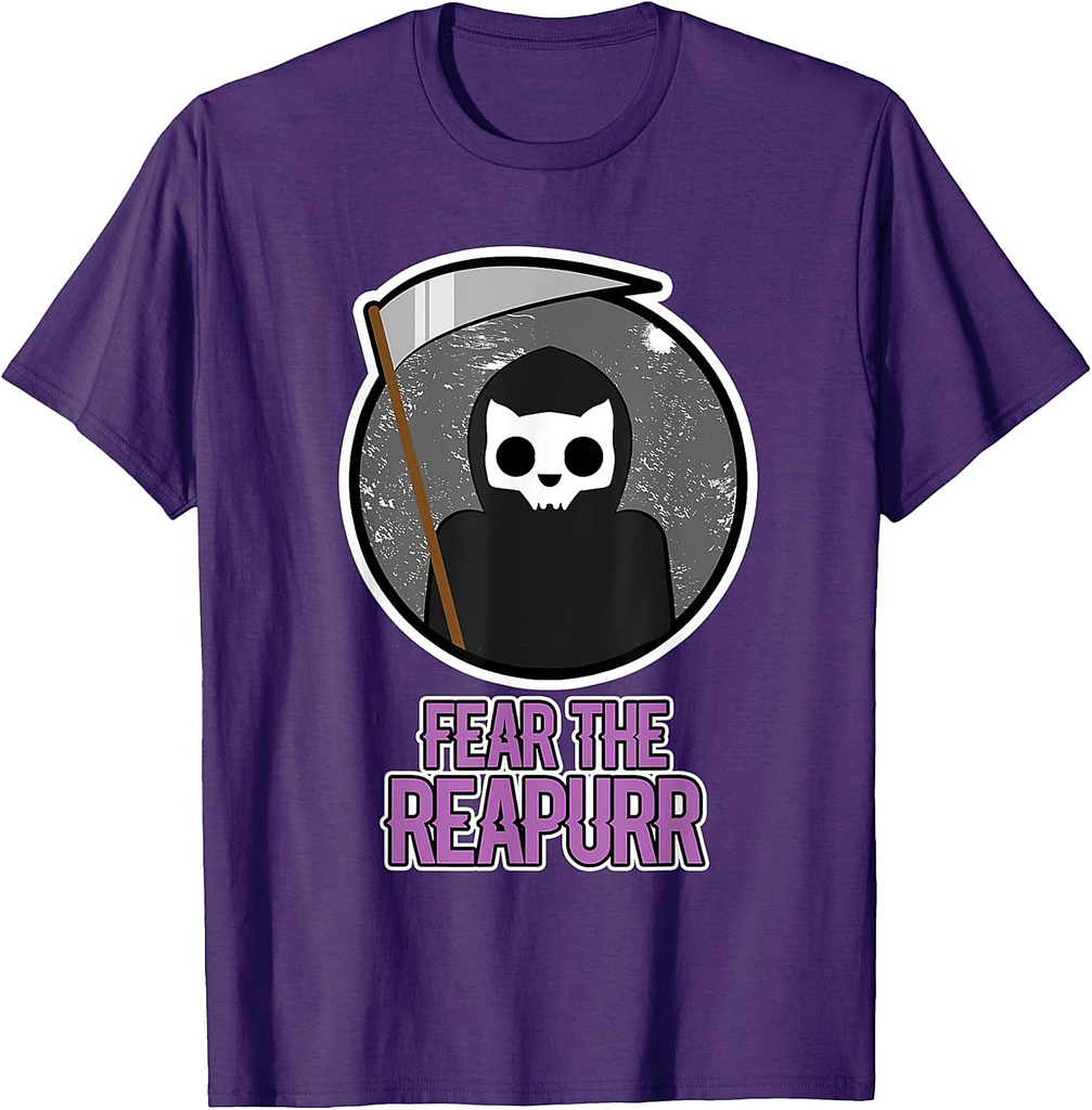Fear The Reapurr for Cat Lover - Cat Reaper - Halloween T-Shirt