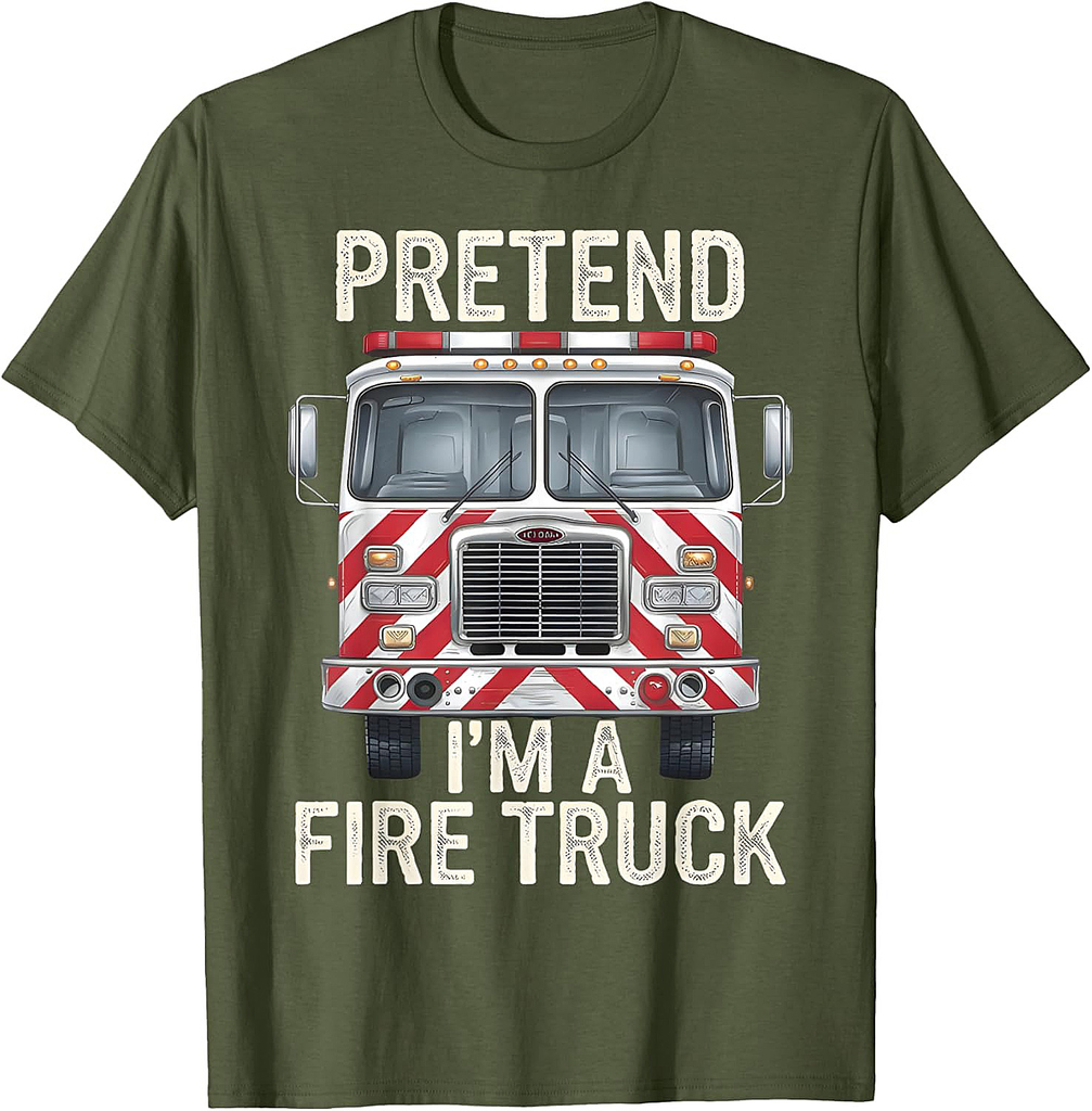 Fire Truck Halloween Costume Pretend I'm A Fire Truck T-Shirt