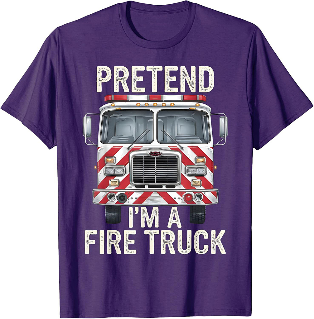 Fire Truck Halloween Costume Pretend I'm A Fire Truck T-Shirt