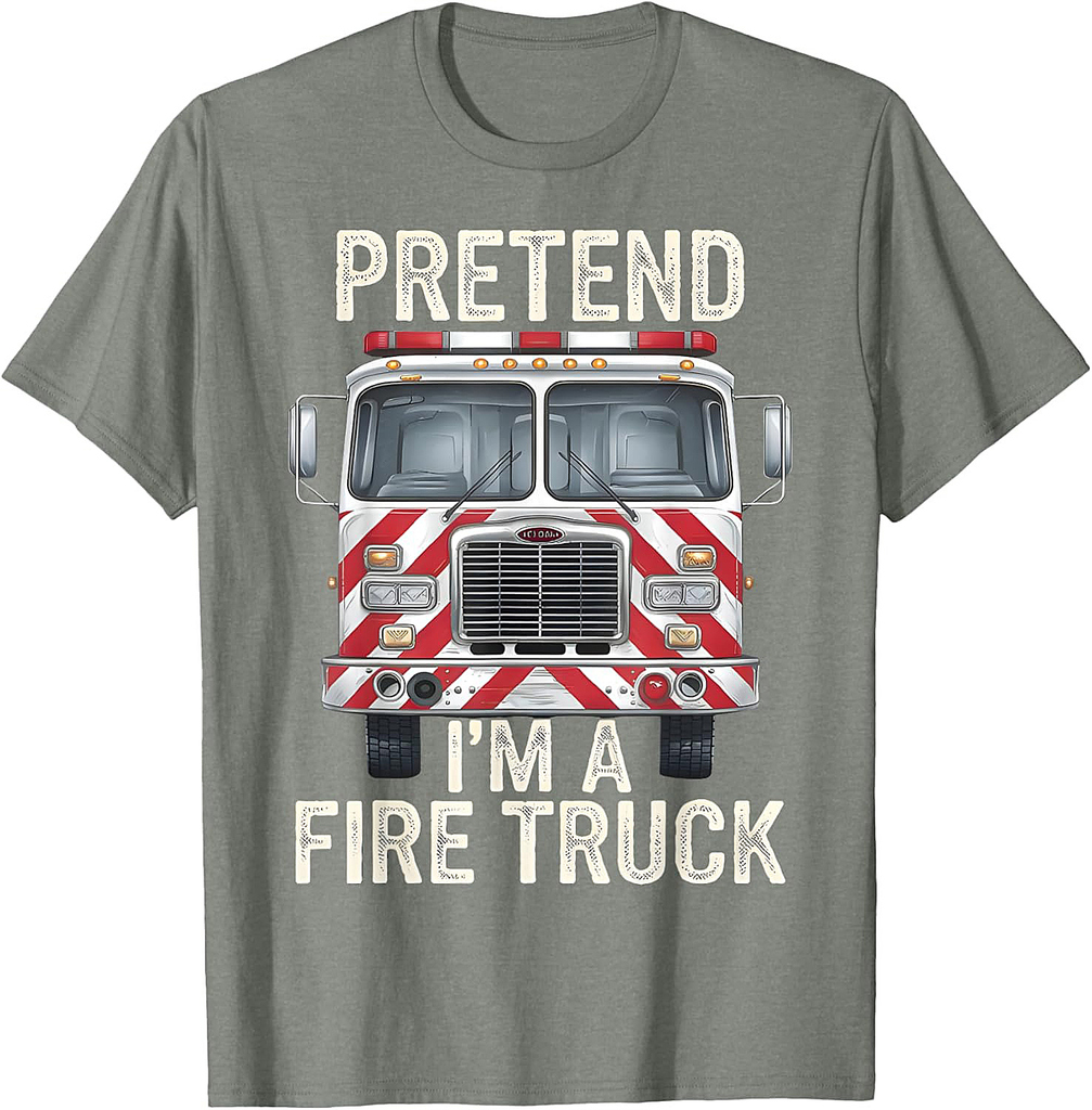 Fire Truck Halloween Costume Pretend I'm A Fire Truck T-Shirt