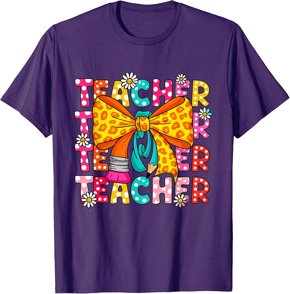 First Day Of School Teacher Coquette Pencil Back To School T-Shirt