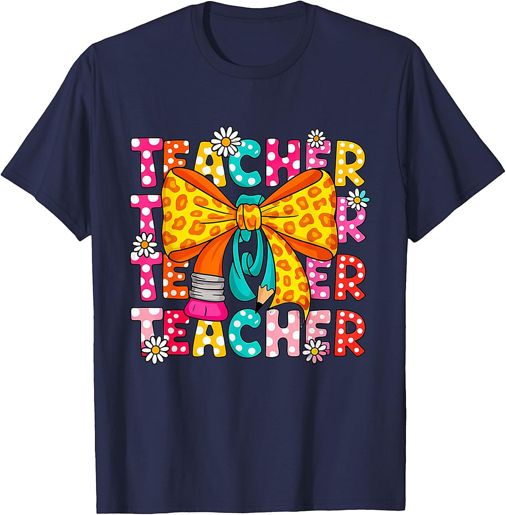 First Day Of School Teacher Coquette Pencil Back To School T-Shirt