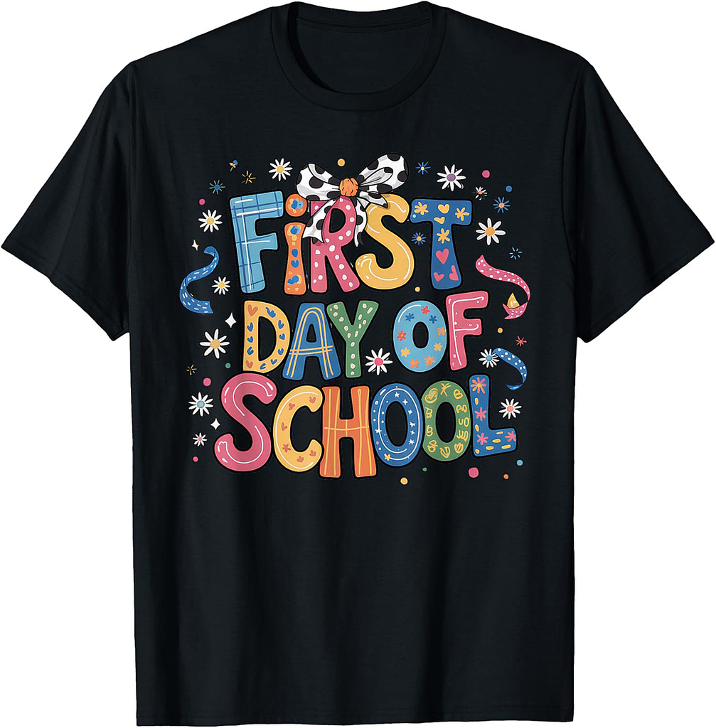 First Day Of School Teacher Girls Women Kids Back To School T-Shirt