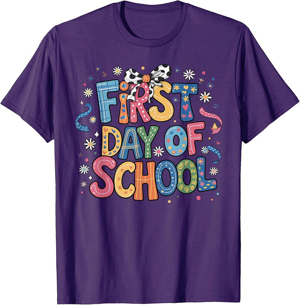 First Day Of School Teacher Girls Women Kids Back To School T-Shirt