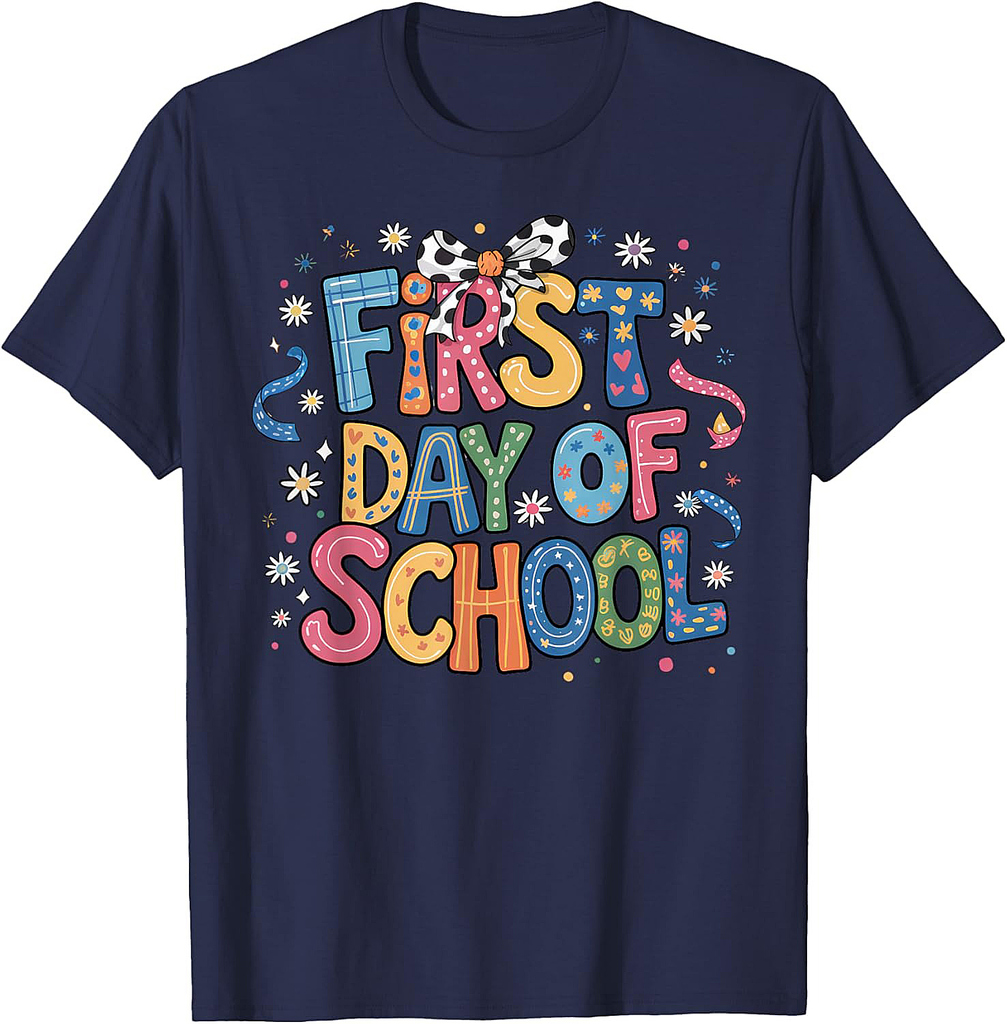 First Day Of School Teacher Girls Women Kids Back To School T-Shirt