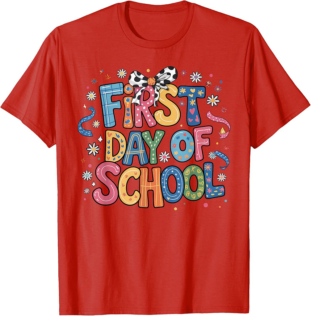 First Day Of School Teacher Girls Women Kids Back To School T-Shirt