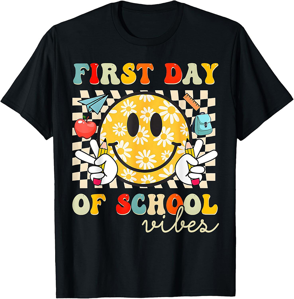 First Day Of School Vibes Back To School Teachers Students T-Shirt