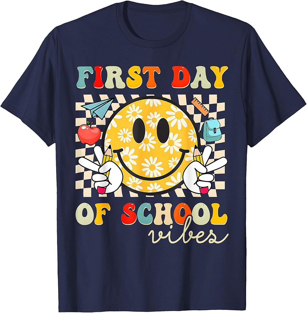 First Day Of School Vibes Back To School Teachers Students T-Shirt