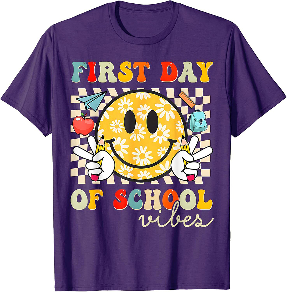First Day Of School Vibes Back To School Teachers Students T-Shirt