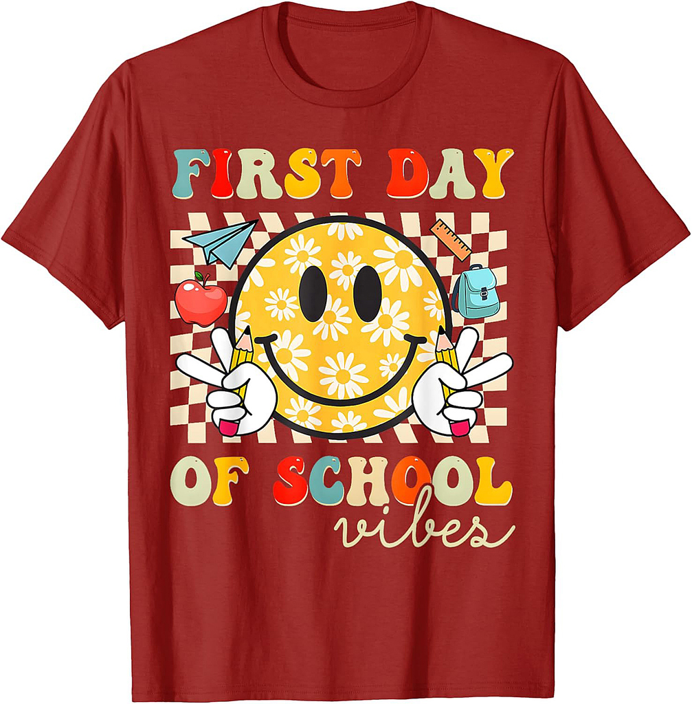 First Day Of School Vibes Back To School Teachers Students T-Shirt
