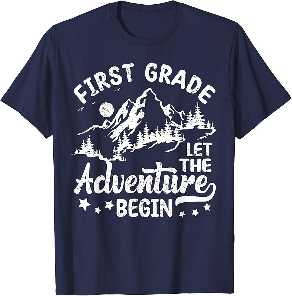 First Grade Let The Adventure Begin Back To School Kids T-Shirt