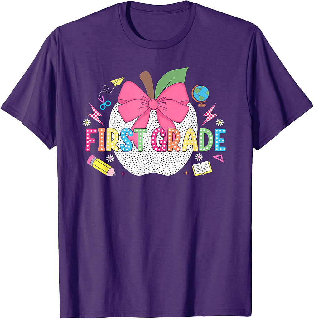 First Grade Shirt Teacher 1st Grade First Day Back To School T-Shirt
