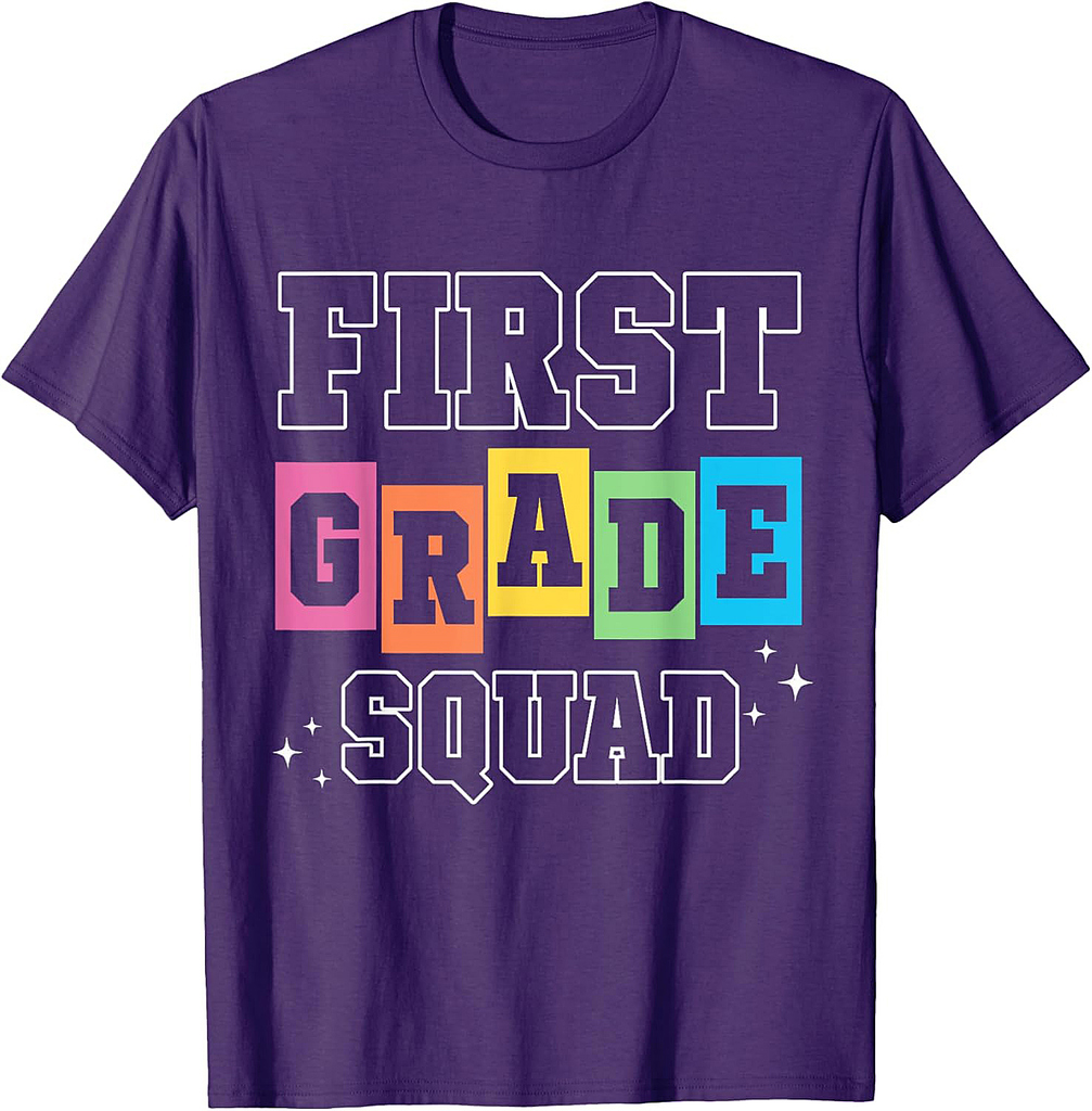 First Grade Squad Teacher 1st Grade Team Back To School T-Shirt