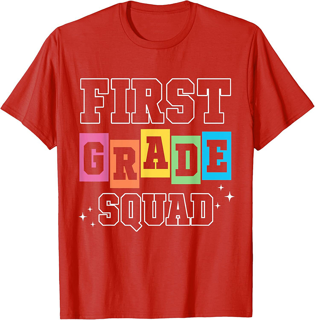 First Grade Squad Teacher 1st Grade Team Back To School T-Shirt