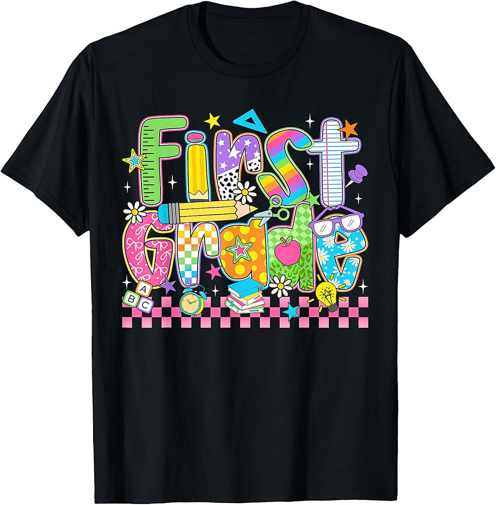 First Grade Team Teacher Back To School 1st Grade Boys Girls T-Shirt