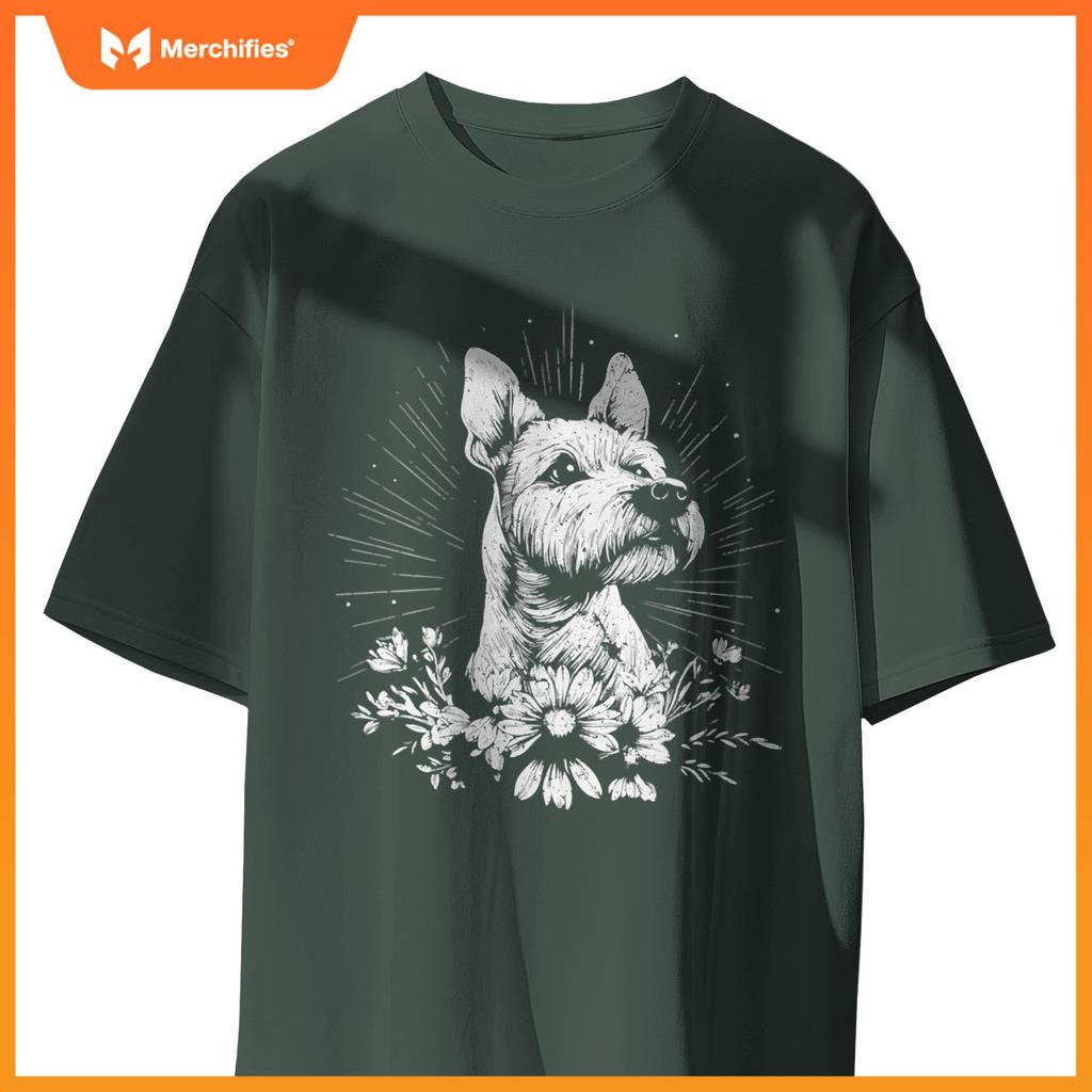 Fox Terrier Dog Lover Retro Style Tattoo T-Shirt