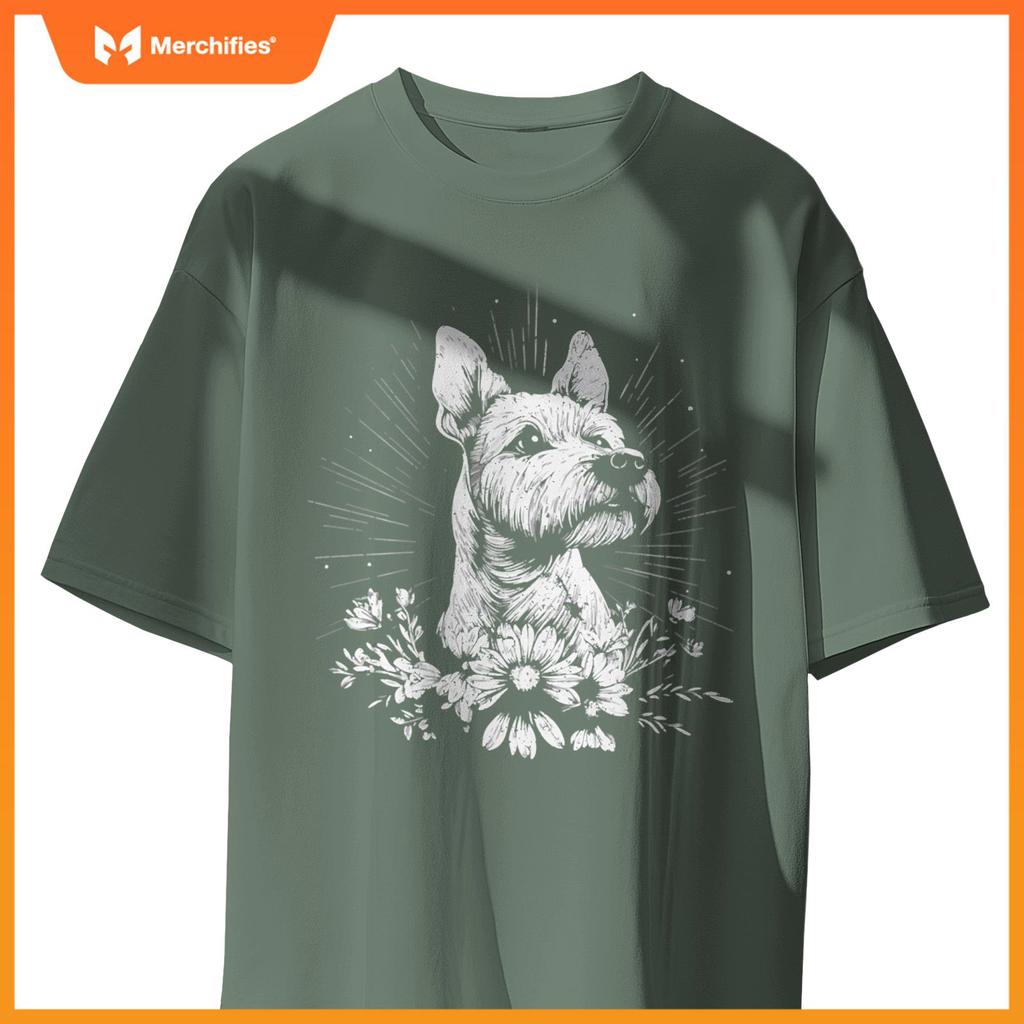 Fox Terrier Dog Lover Retro Style Tattoo T-Shirt