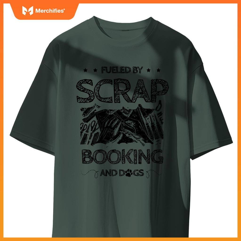 Fueled By Scrapbooking And Dogs Scrapbook Craft Scrapbooker T-Shirt
