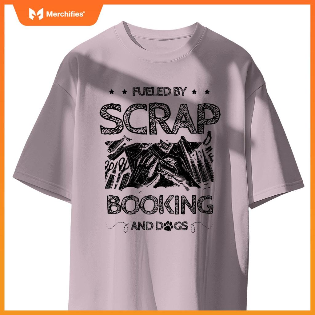 Fueled By Scrapbooking And Dogs Scrapbook Craft Scrapbooker T-Shirt