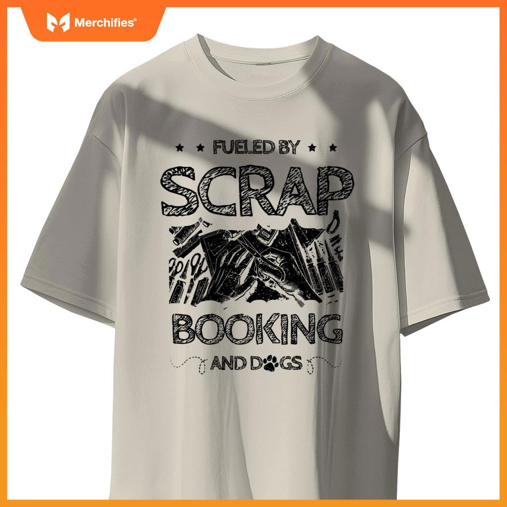 Fueled By Scrapbooking And Dogs Scrapbook Craft Scrapbooker T-Shirt