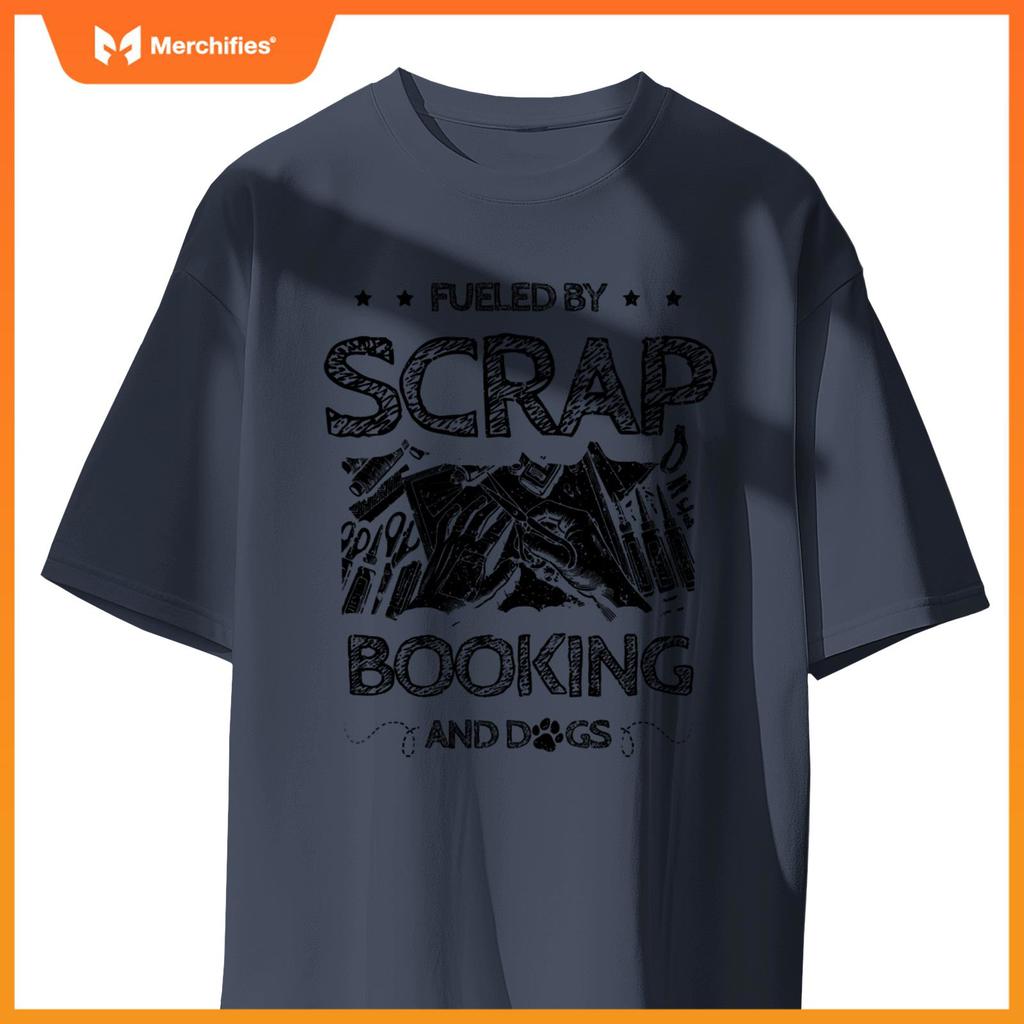 Fueled By Scrapbooking And Dogs Scrapbook Craft Scrapbooker T-Shirt