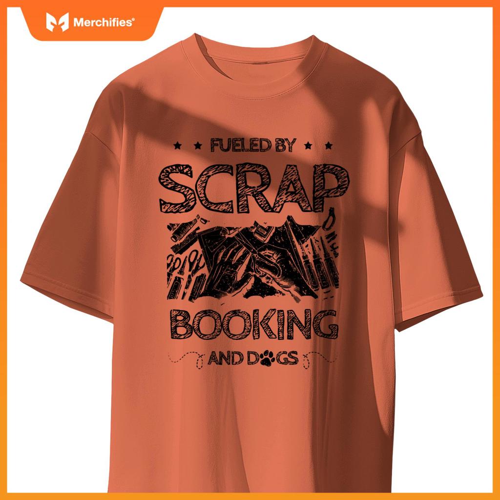 Fueled By Scrapbooking And Dogs Scrapbook Craft Scrapbooker T-Shirt