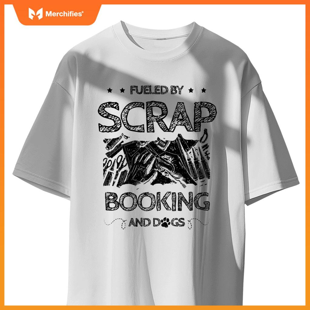 Fueled By Scrapbooking And Dogs Scrapbook Craft Scrapbooker T-Shirt