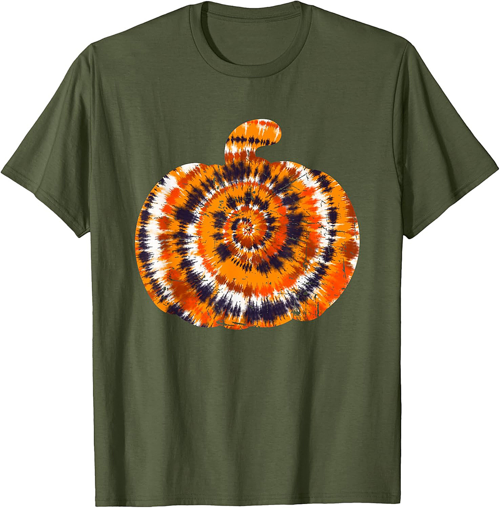 Fun Halloween Tie Dye Pumpkin - Hippie Aesthetic Artwork T-Shirt