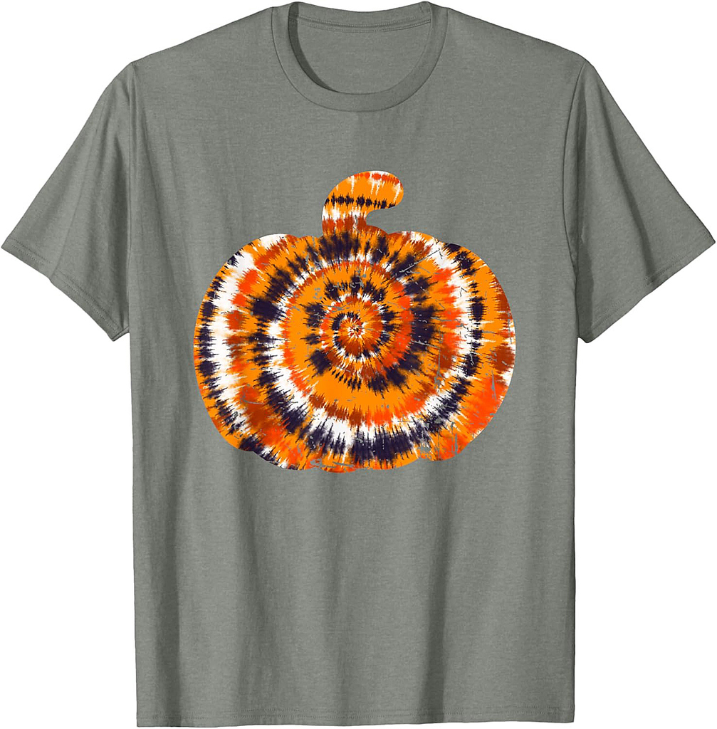 Fun Halloween Tie Dye Pumpkin - Hippie Aesthetic Artwork T-Shirt