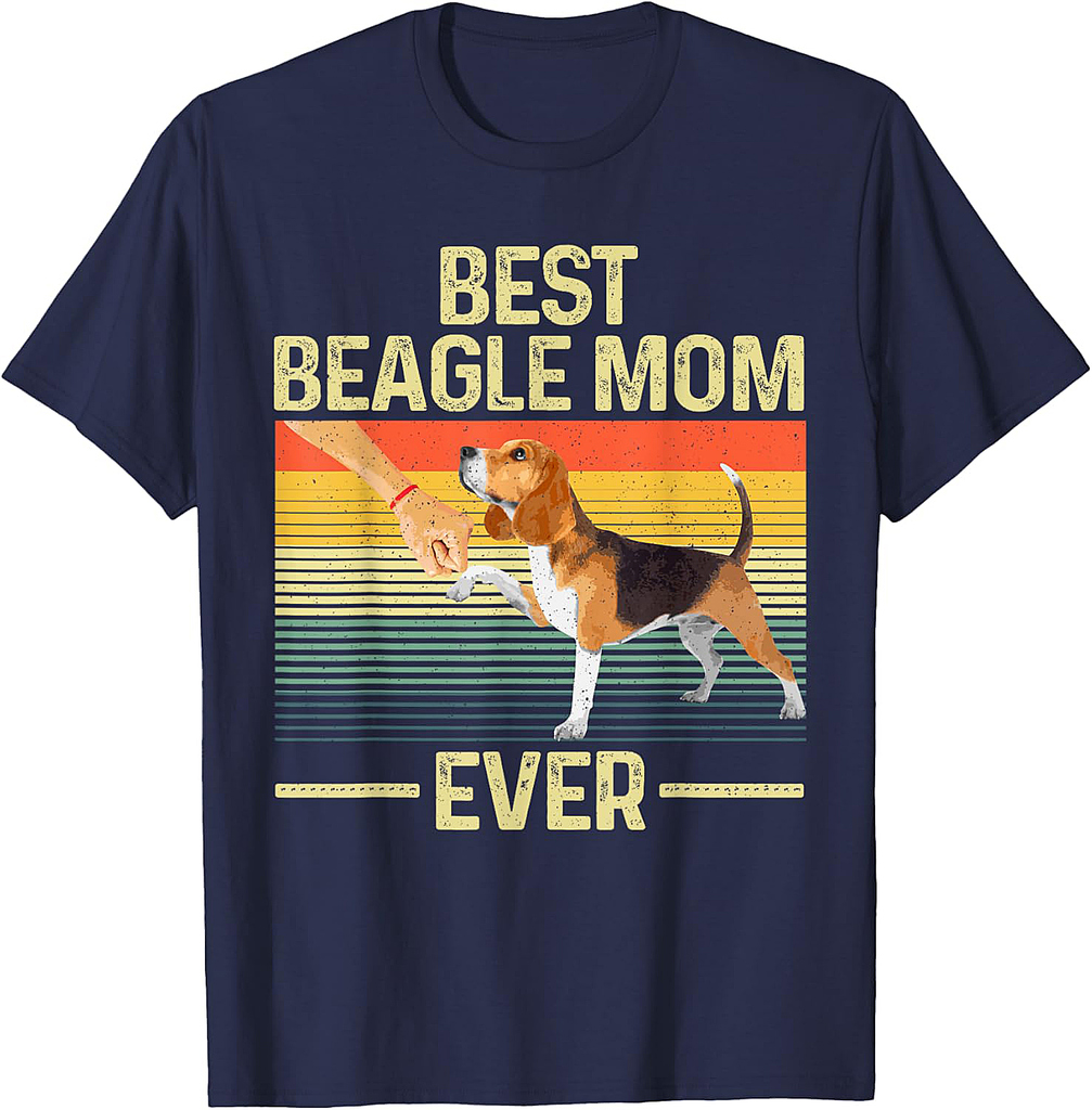 Funny Beagle Art For Women Girls Mom Beagle Dog Lover Beagle T-Shirt