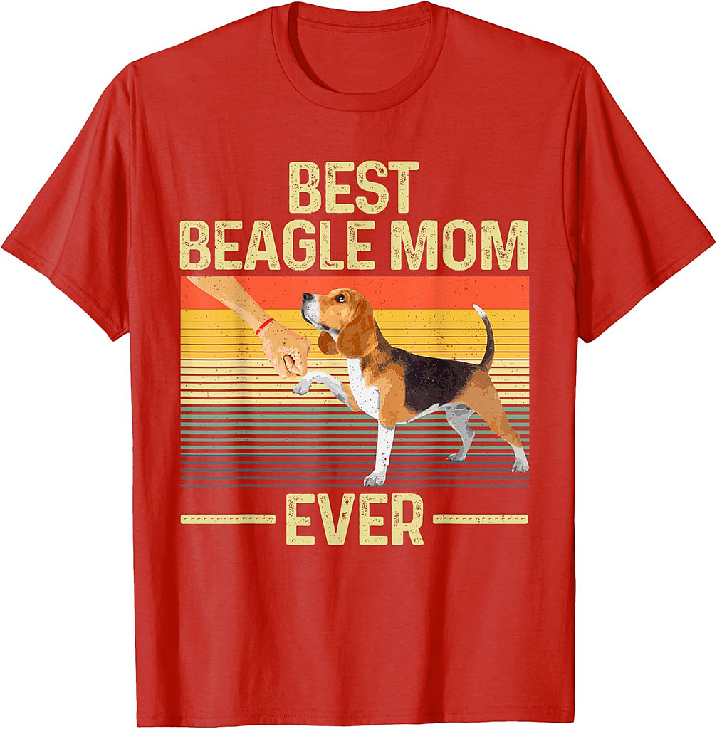 Funny Beagle Art For Women Girls Mom Beagle Dog Lover Beagle T-Shirt