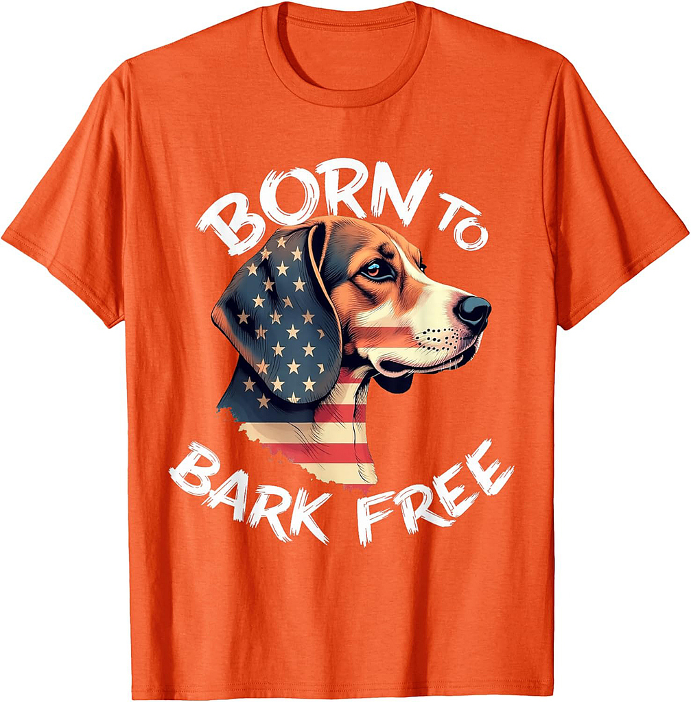 Funny Beagle Dog Vintage Beagle American Flag T-Shirt