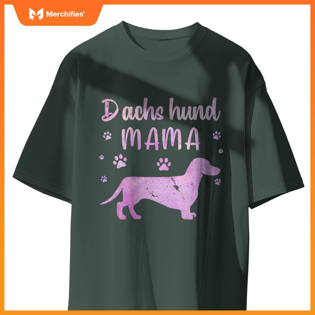 Funny Dachshund Mama Design For Women Girls Doxie Dog Lovers T-Shirt